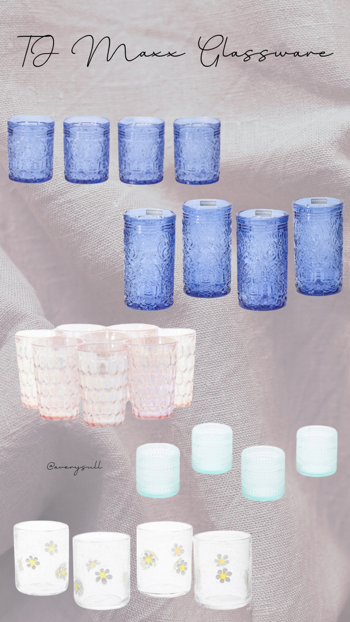 So many pretty glassware sets at TJ Maxx right now!! Those little daisy ones are Anthropologie dupes! Obsessed😍

#LTKfindsunder50 #LTKsalealert #LTKhome