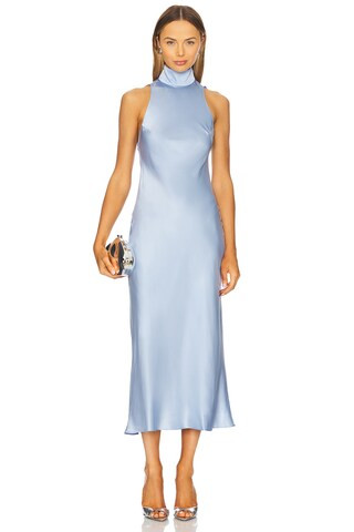 Amanda Uprichard Dupont Dress in Baby Blue from Revolve.com | Revolve Clothing (Global)