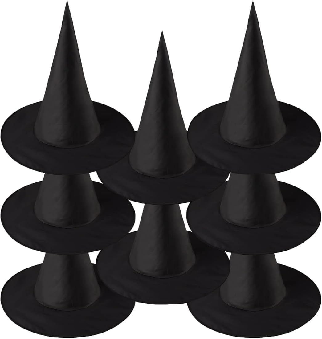 8Pcs Witch Hats,Halloween Black Witch Hat,Witch Hat,Halloween Witch Costume Accessories,Halloween Pa | Amazon (US)