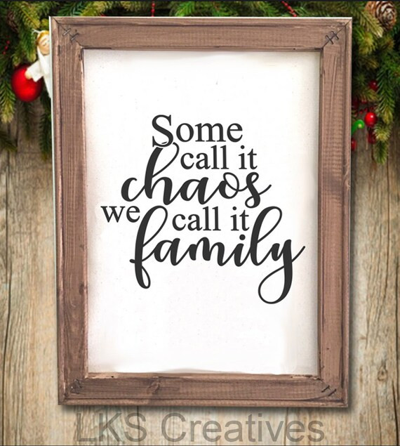 Some call it Chaos we call it Family, canvas wall art, family wall decor, framed wall decor, farm... | Etsy (US)