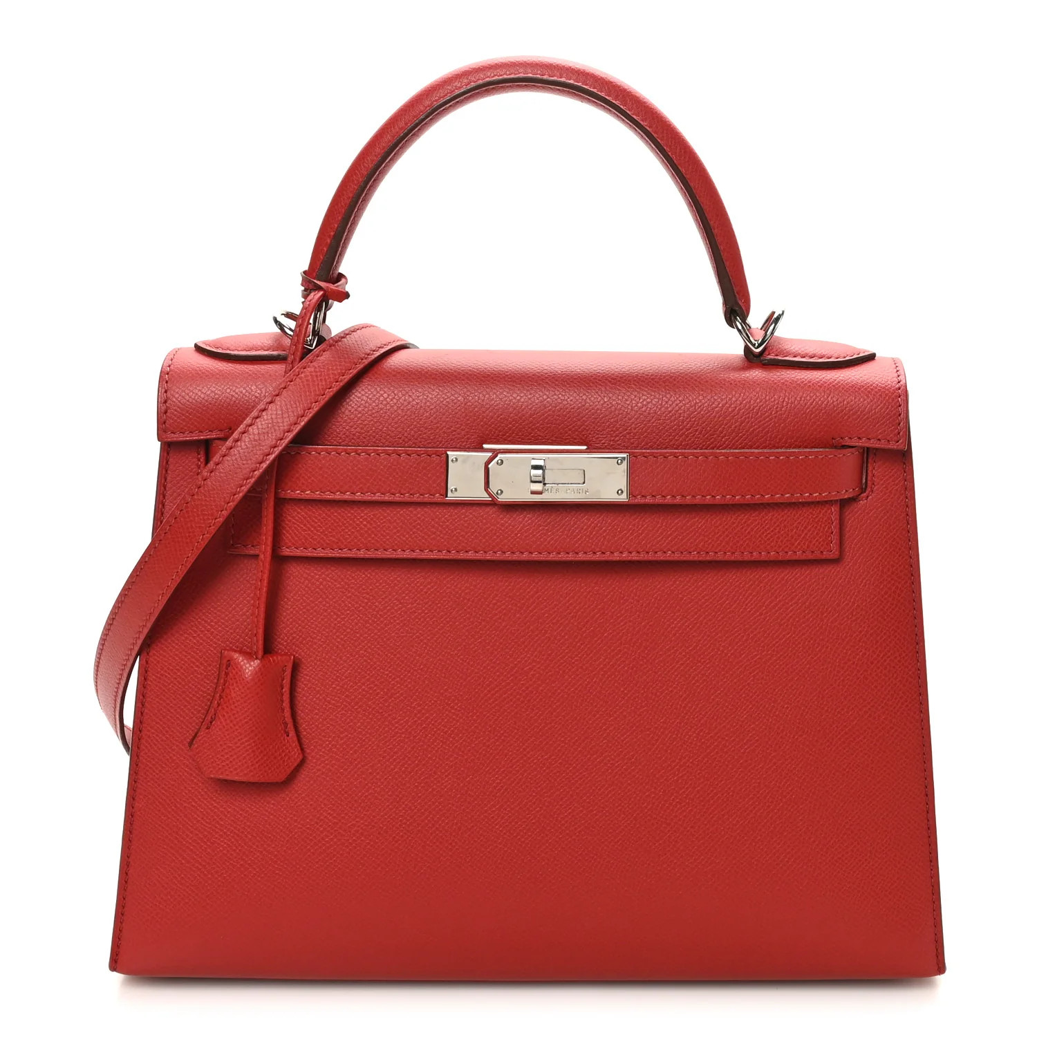 Hermes Epsom Kelly Sellier 28 Rouge Casaque | FASHIONPHILE (US)