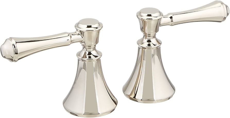 Delta Cassidy Polished Nickel Lever Roman Tub Faucet Handle Set of 2, Polished Nickel H697PN | Amazon (US)
