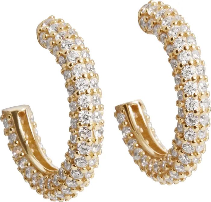 BaubleBar Nemi 18K Gold Vermeil Huggie Hoop Earrings | Nordstrom | Nordstrom
