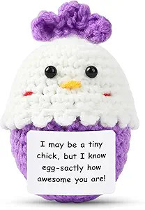 Mini Chicken Easter Basket Essentials Stuffers for Teens Kids Girls Gifts Positive Crochet Animal... | Amazon (US)