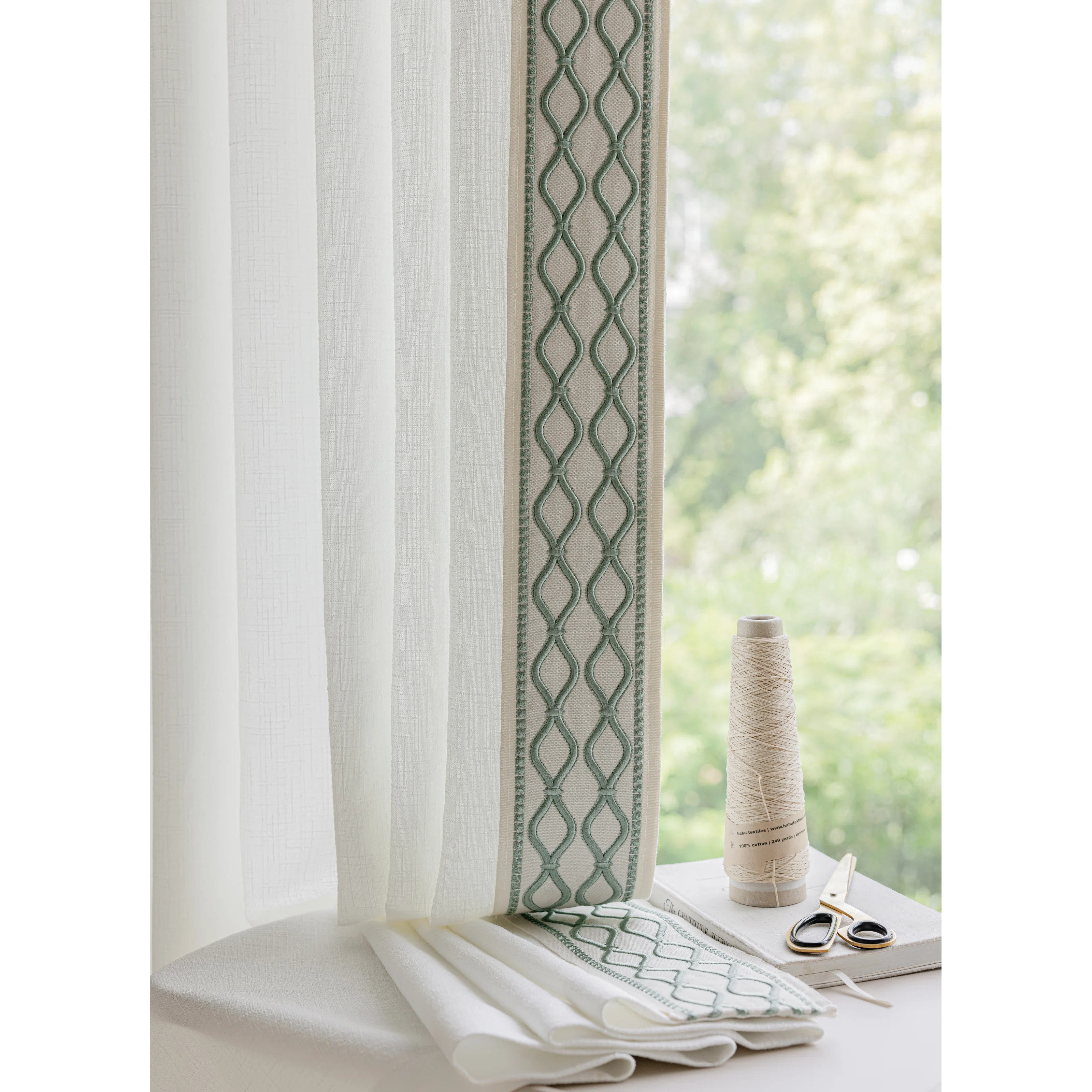 Alexia linen semi-sheer curtain pair | Wayfair North America