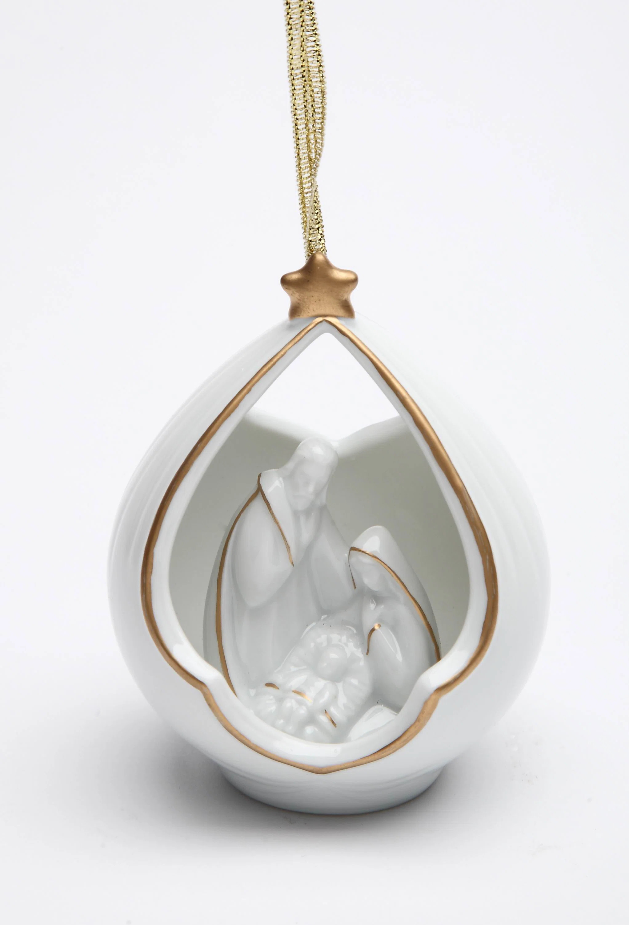 Ceramic / Porcelain Religious & Spiritual Holiday Shaped Ornament | Wayfair North America