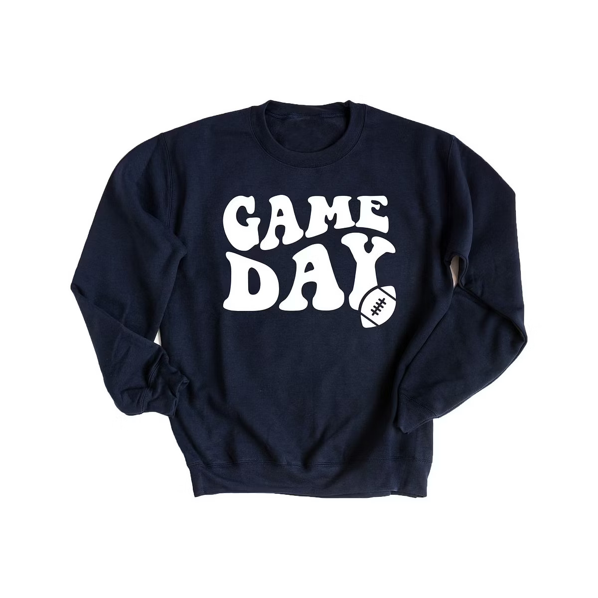 Simply Sage Market Women's Graphic Sweatshirt Game Day Football - M - True Navy | Target