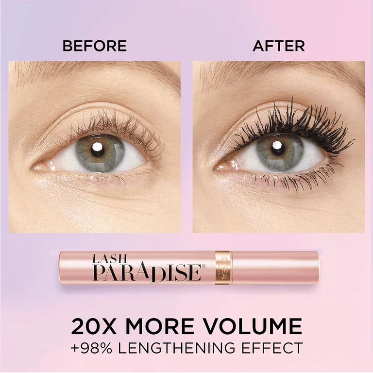 L'Oreal Paris Voluminous Makeup Lash Paradise Volume Mascara, Blackest Black | Walmart (US)