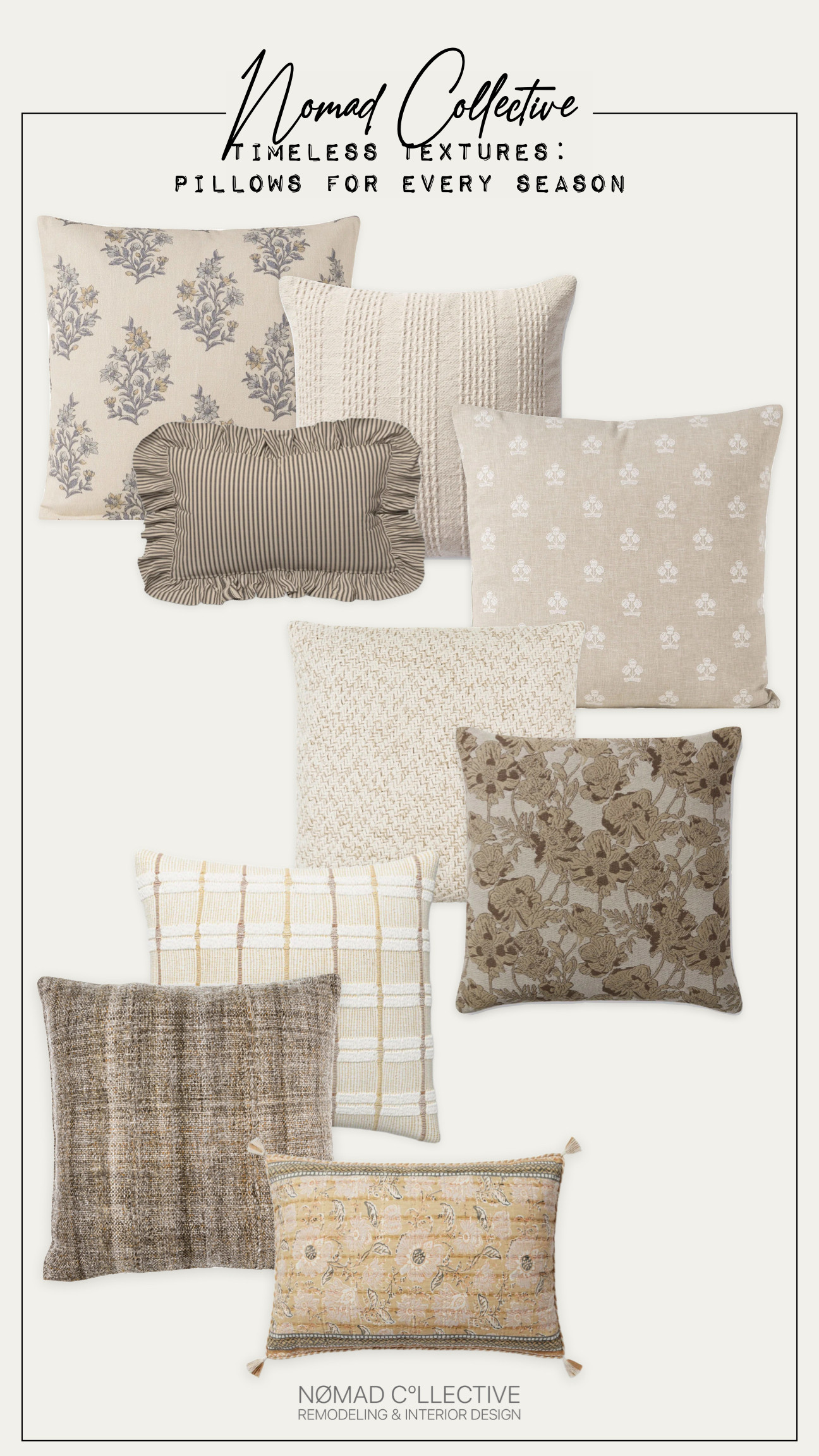 Soft tones and understated prints make these pillows an easy layer for any space. They add personality without overpowering, and work year-round with whatever else you bring in. 

 #LTKHome #LTKStyleTip