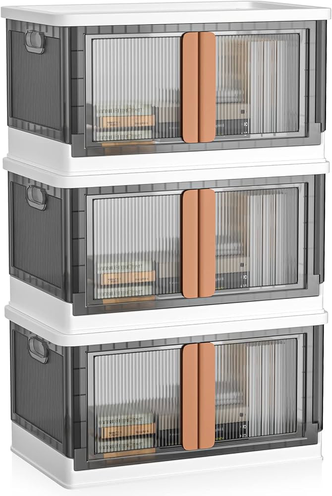 Mirspt Storage bins,plastic storage bins with lids-76Quart large foldable storage containers，Du... | Amazon (US)