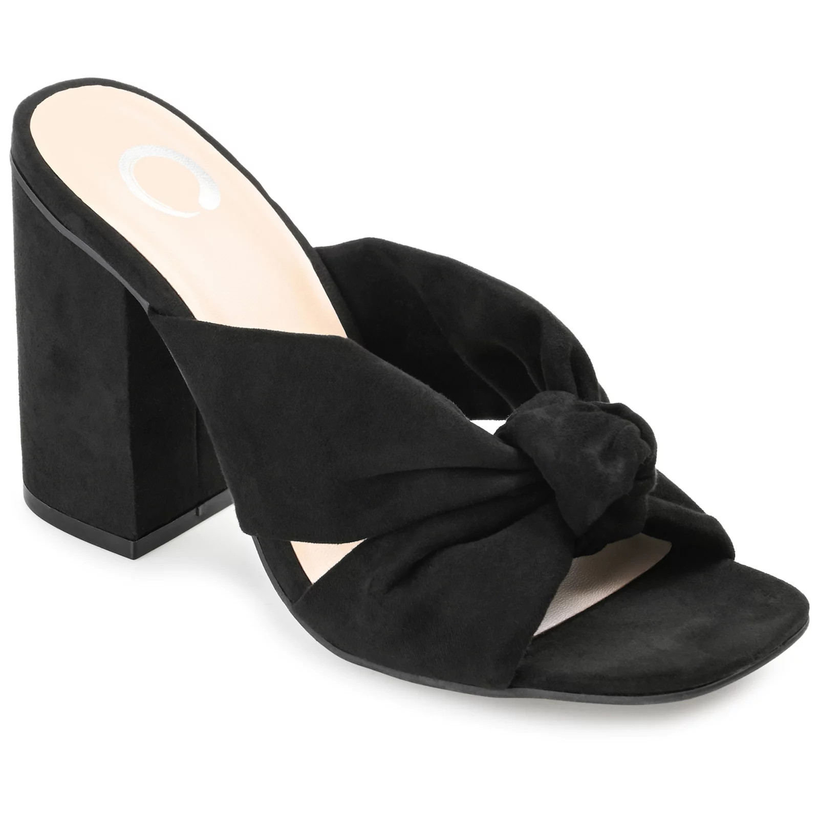 Journee Collection Tabithea Women's Tru Comfort Foam Block Heel Knot Sandals, Size: 7, Black | Kohl's