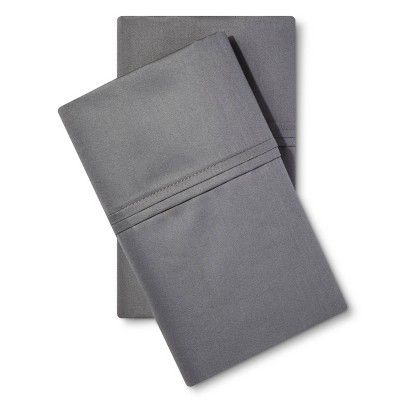 King 400 Thread Count Performance Pillowcase Set Dark Gray - Threshold™ | Target