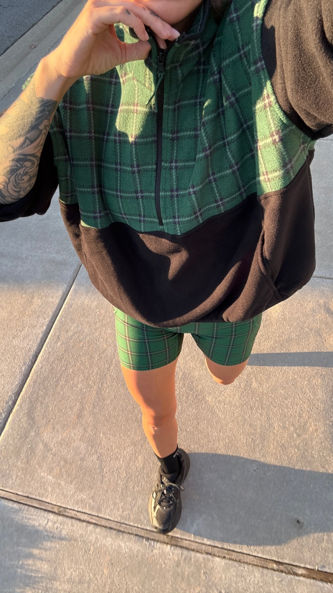 This set brings me wild amounts of joy, especially considering the price 🫶🏻🙌🏻 wearing a large in shorts and sports bra, and sized up to a 2x in the fleece for a tad extra sleeve and body length (but it mostly just gets wider).

#LTKootd #LTKSeasonal #LTKSaleAlert