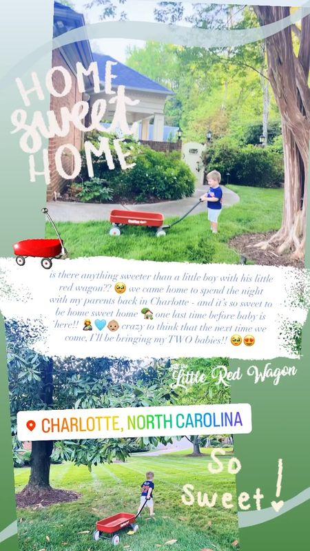 is there anything sweeter than a little boy with his little red wagon?? 🥹 we came home to spend the night with my parents back in Charlotte - and it’s so sweet to be home sweet home 🏡 one last time before baby is here!! 🤱🩵👶🏼 crazy to think that the next time we come, I’ll be bringing my TWO babies!! 🥹😍

#LTKhome #LTKfamily #LTKkids