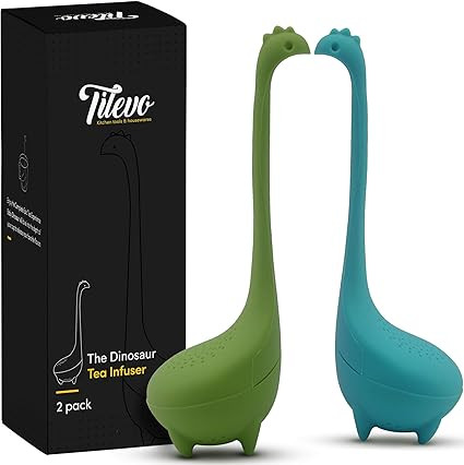 Tilevo Tea Infuser Set of 2 - Dinosaur Loose Leaf Tea Infusers with Long Handle Neck & Cute Ball ... | Amazon (US)