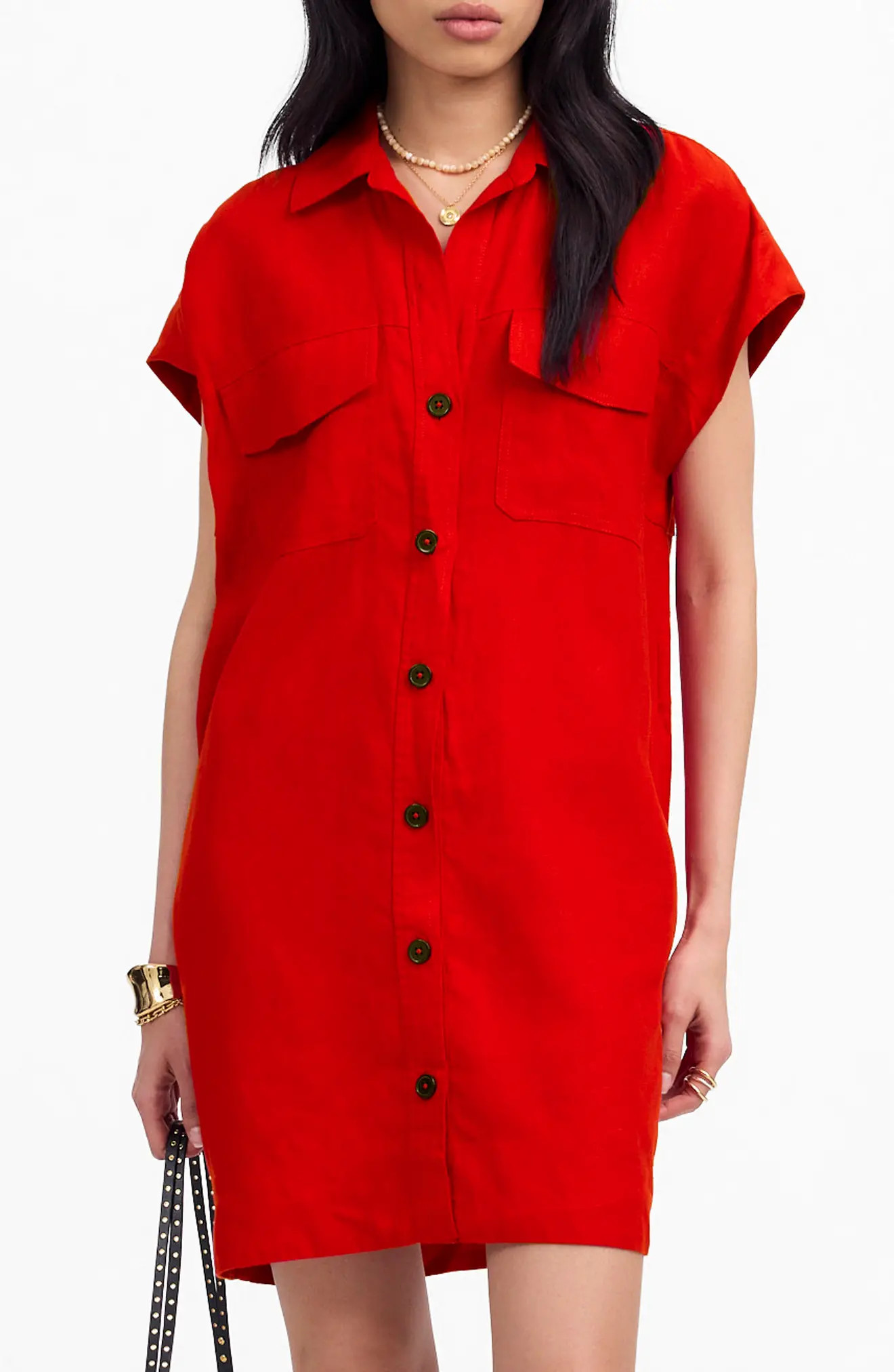 Linen Utility Shirtdress (Women) | Nordstromrack | Nordstrom Rack