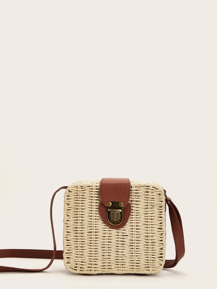 Push Lock Braided Crossbody Bag | SHEIN
