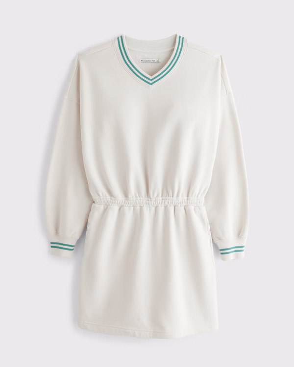 Women's Fleece V-Neck Mini Dress | Women's | Abercrombie.com | Abercrombie & Fitch (US)