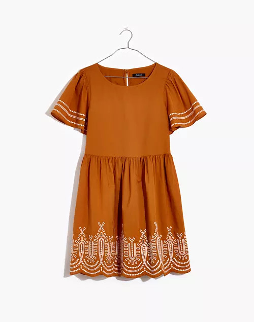 Embroidered Eyelet Puff-Sleeve Mini Dress | Madewell
