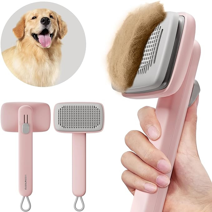 Dog Brush Cat Brush,Dog Brush for Shedding,Cat Brush With Release Button,Deshedding Dog Brush Wit... | Amazon (US)