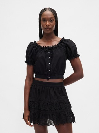 Eyelet Crop Top | Gap (US)