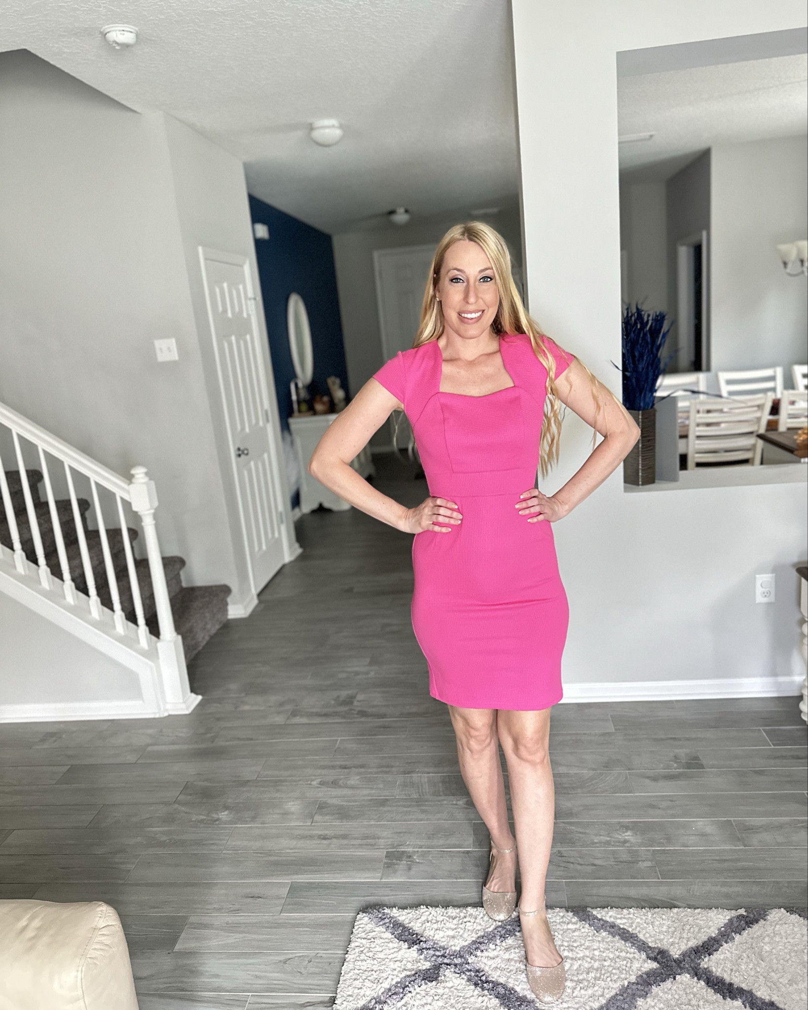 Pink knit cute office wear dress
💓 this dress is so stunning and fits perfectly 
💓 it does have some stretch to it, wearing size small and it fits true to size 

#LTKWorkwear #LTKStyleTip #LTKFindsUnder50