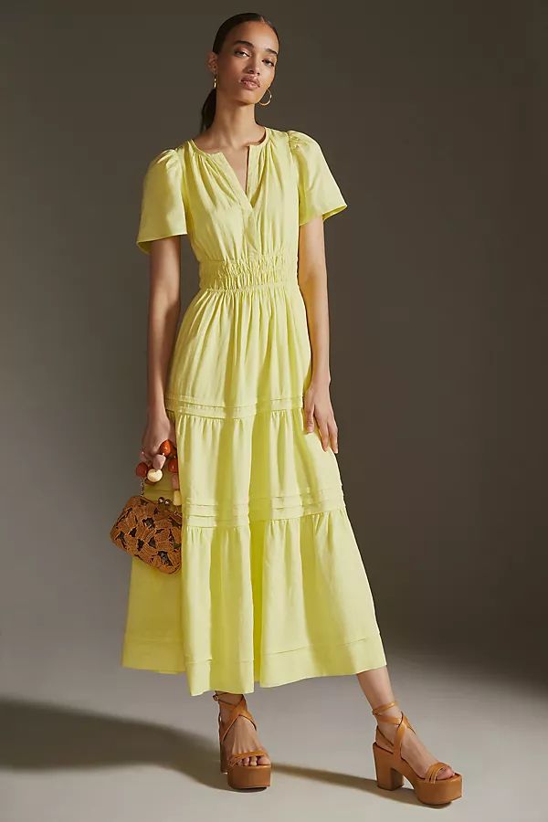 The Somerset Maxi Dress: Linen Edition By The Somerset Collection by Anthropologie in Yellow Size L | Anthropologie (US)