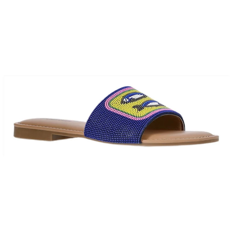 No Boundaries Women's Beaded Slide Sandals | Walmart (US)