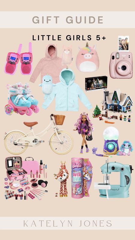 little girls gift guide / gifts for girls 5 & up / christmas gift ideas / politics camera / walkie-talkie / sewing machine / makeup kit / barbie / bike / roller skates / lego doll house / cub coats 

#LTKkids #LTKHoliday #LTKSeasonal