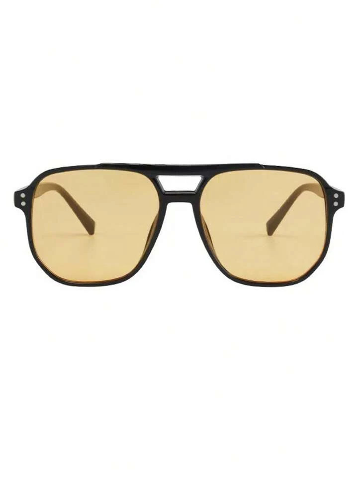 Gafas de moda de montura grande para hombres, gafas de moda informales y de colores para uso al a... | SHEIN