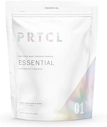 PRTCL Essential Dark Chocolate Whey Protein Powder - 2 lbs., 30 Servings, 20g Protein per Scoop | Amazon (US)