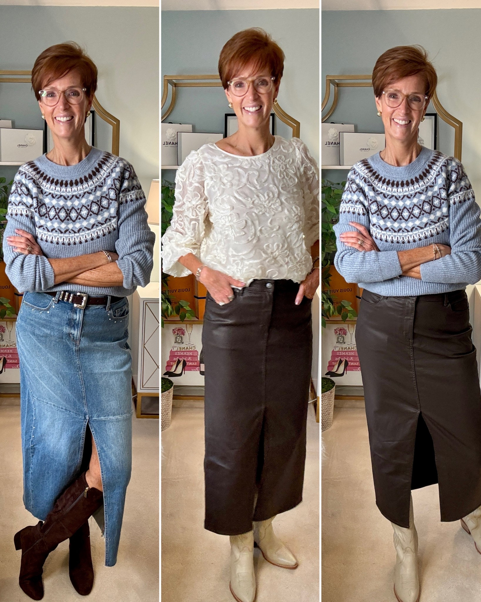 Elevated outfits you can actually wear IRL. ✨

Like, Follow & Comment TRYON and I’ll send links right to your DM.
 Today I’m sharing my latest try-on, and these pieces are that perfect mix of cozy, classic, and a little elevated — exactly how I love to dress for the holidays.

Here’s what I tried on: • A timeless fair isle sweater (festive without being fussy) • A subtly embellished holiday top that feels dressy and wearable • A coated denim skirt that adds a chic edge • A studded denim skirt for an unexpected twist

✨ Save this reel to reference when you're shopping ✨ Share with a friend  ✨ Everything is linked in my ShopMy storefront — easy to shop, tall-girl friendly 

If you love classic, timeless style for women over 40, I’d love to have you here. Follow @atalldrinkofstyle for more everyday, elevated holiday looks.

#LoftTryOn  #ClassicStyleOver40  #HolidayOutfits2025  #TallFashionTips 

#LTKOver40 #LTKTall #LTKootd