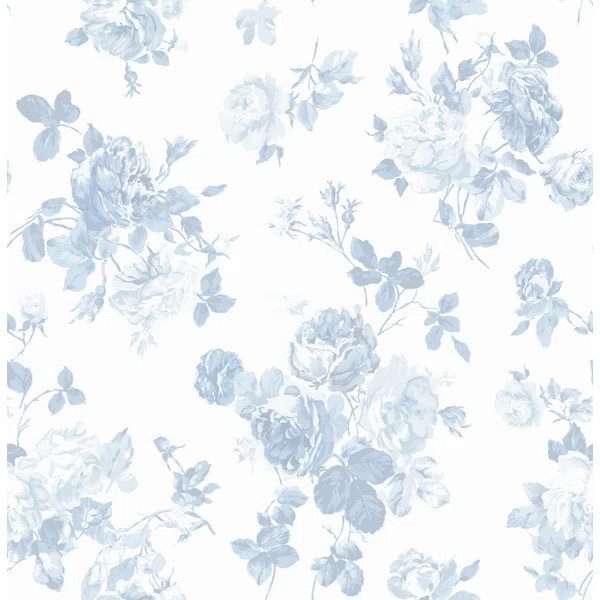 Everblooming Rosettes Bouquets 33' L x 20.5'' W Wallpaper Roll | Wayfair North America