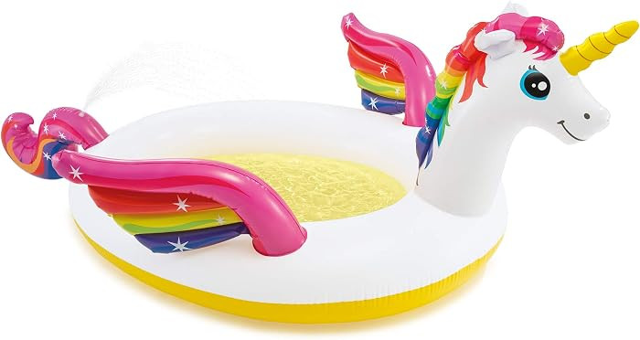 Intex Mystic Unicorn Spray Pool Inflatable Pool, White | Amazon (US)