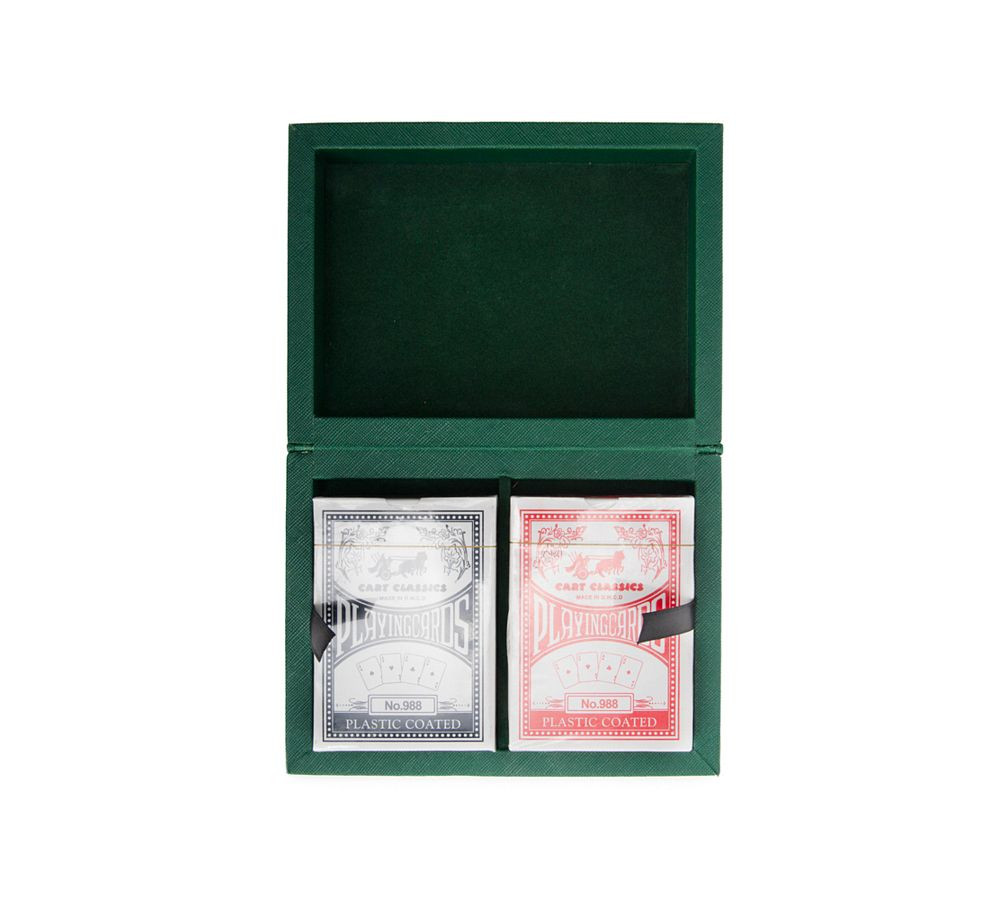 Channing Vegan Leather Poker Card Set | Pottery Barn (US)