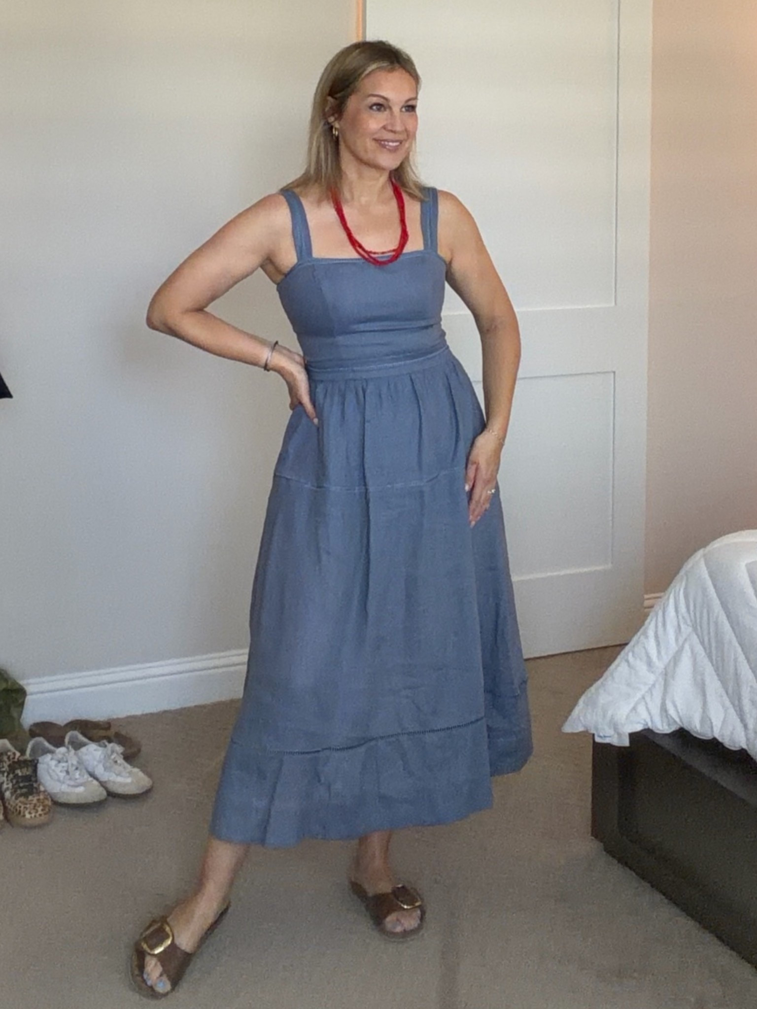 Reformation dress
Linen dress
Blue summer dress

#LTKootd #LTKSeasonal #LTKOver40