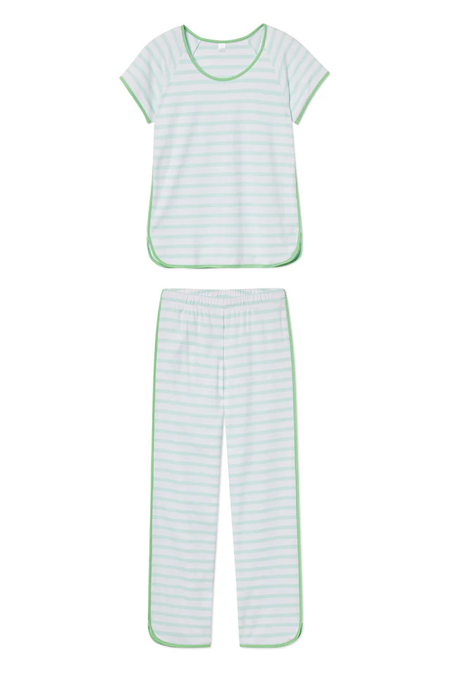 Pima Short-Long Set in Harbor | LAKE Pajamas