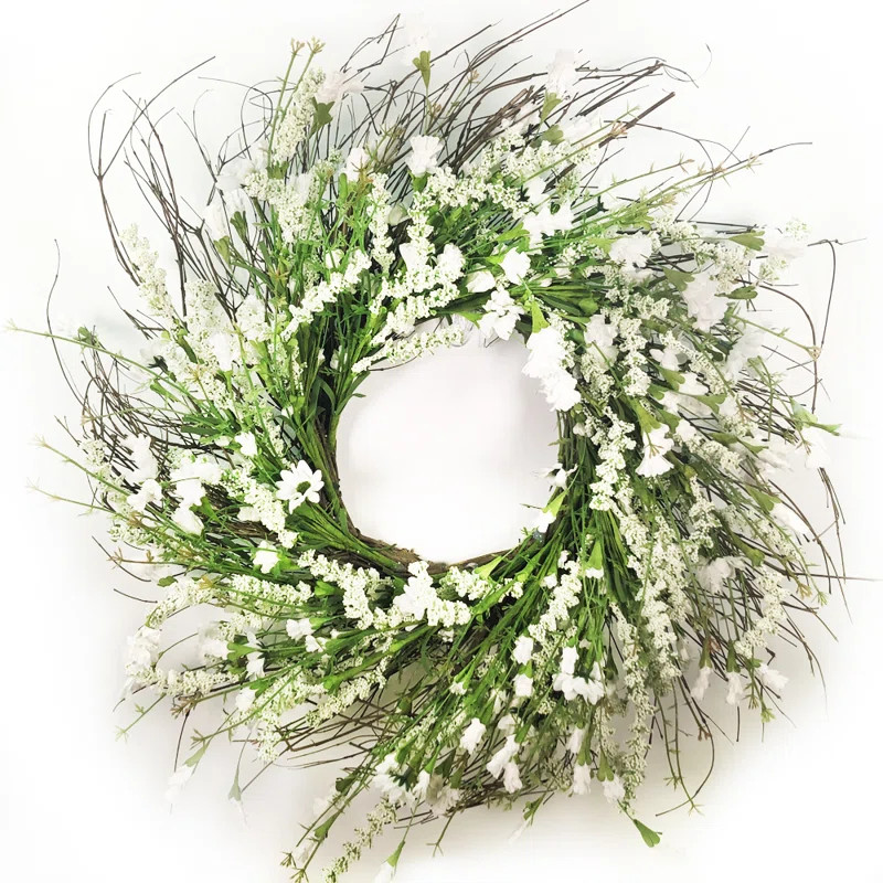 24" Polyester & Twig Wreath | Wayfair North America