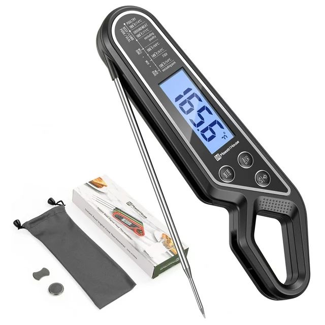 Maestri House Instant Read Meat Thermometer, Digital Waterproof Food Thermometer with Foldable Pr... | Walmart (US)