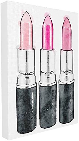The Stupell Home Decor Collection Three Pink Lipsticks Stretched Canvas Wall Art, Multicolor | Amazon (US)
