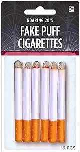 Fake Puff Cigarettes Costume Accessory - 3.25", 6 Count - Durable & Realistic - Ideal For Themed ... | Amazon (US)