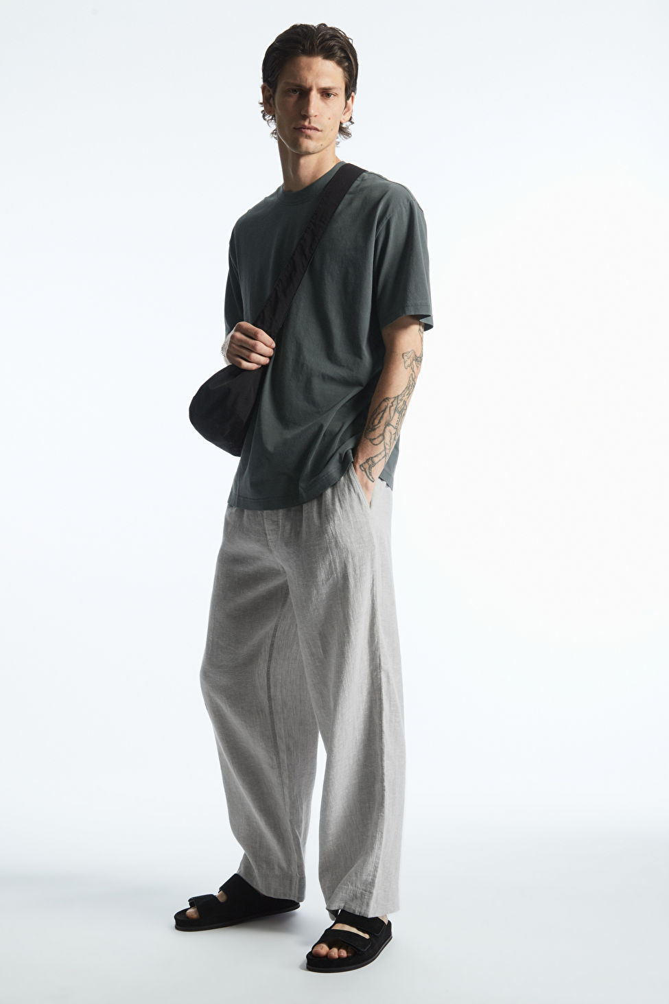 THE SUPER SLOUCH T-SHIRT - BLACK - COS | COS UK