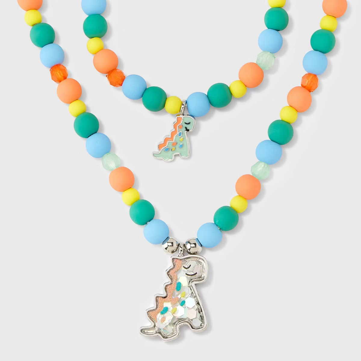 Toddler Girls' Dino Bracelet and Necklace Set - Cat & Jack™ Orange | Target