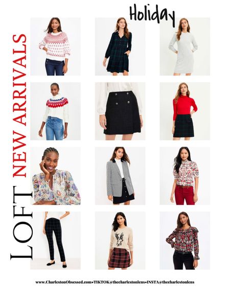 Festive new arrivals at LOFT. 40% off with reward program. Lots of festive holiday tops blouses skirts pants. Great for family pictures, Holiday church services, nutcracker, work party, school parties,. 

#LTKsalealert #LTKSeasonal #LTKHoliday