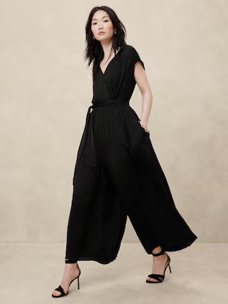 Crystal Pleated Jumpsuit | Banana Republic Factory