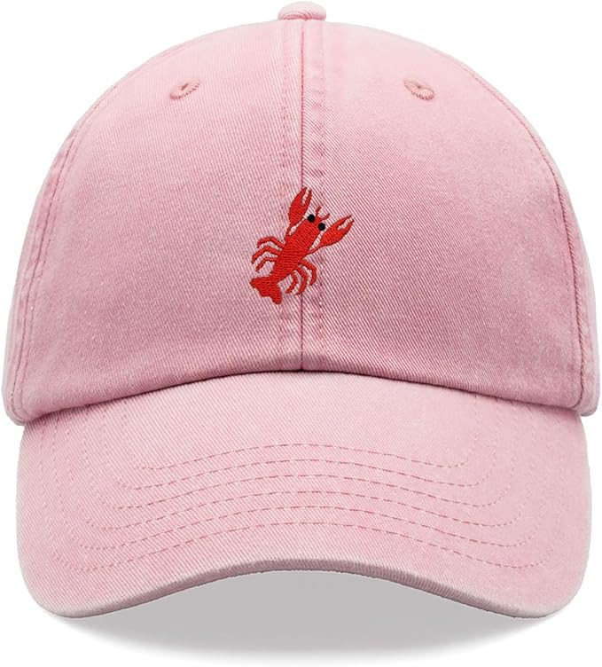 Lobster Baseball Cap Vintage Washed Unisex Dad Hat Adjustable Fishing | Amazon (UK)