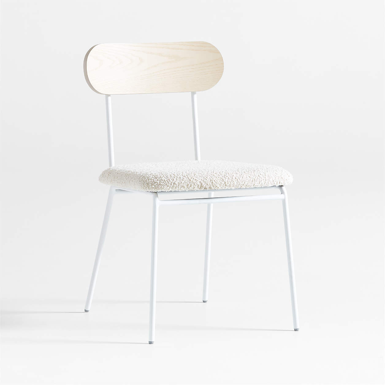 Casey Ash Wood and Boucle Kids Desk Chair + Reviews | Crate & Kids | Crate & Barrel