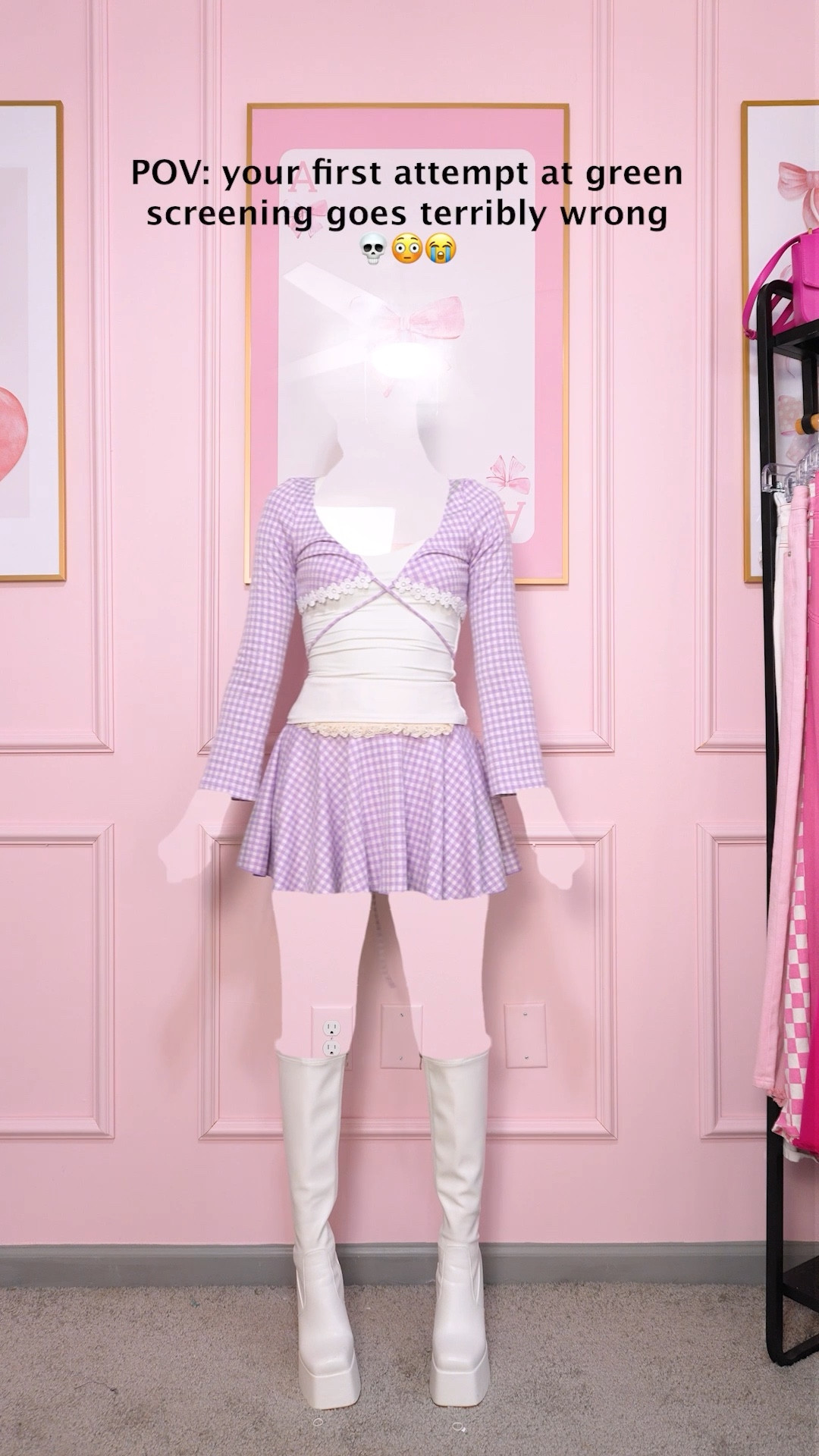 Serving major coquette + cottagecore vibes in this ultra-feminine fit 💜 The matching purple gingham cardigan + skirt set from LaceMade is everything—so flirty, so dreamy! Paired it with a soft white layering top and retro platform boots (both Amazon finds!) for a hint of y2k meets balletcore energy. Perfect for a girly day out, content shoot, or pastel-themed moment 🌸💫

Outfit deets:
🧁 Top & Boots – Amazon
🍇 Matching Set – LaceMade

#LTKSummerEdit #LTKFindsUnder50 #LTKFindsUnder100