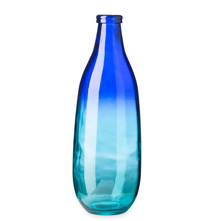 VivaTerra Blue Ombre Elongated Vase, Short - Blue | Target