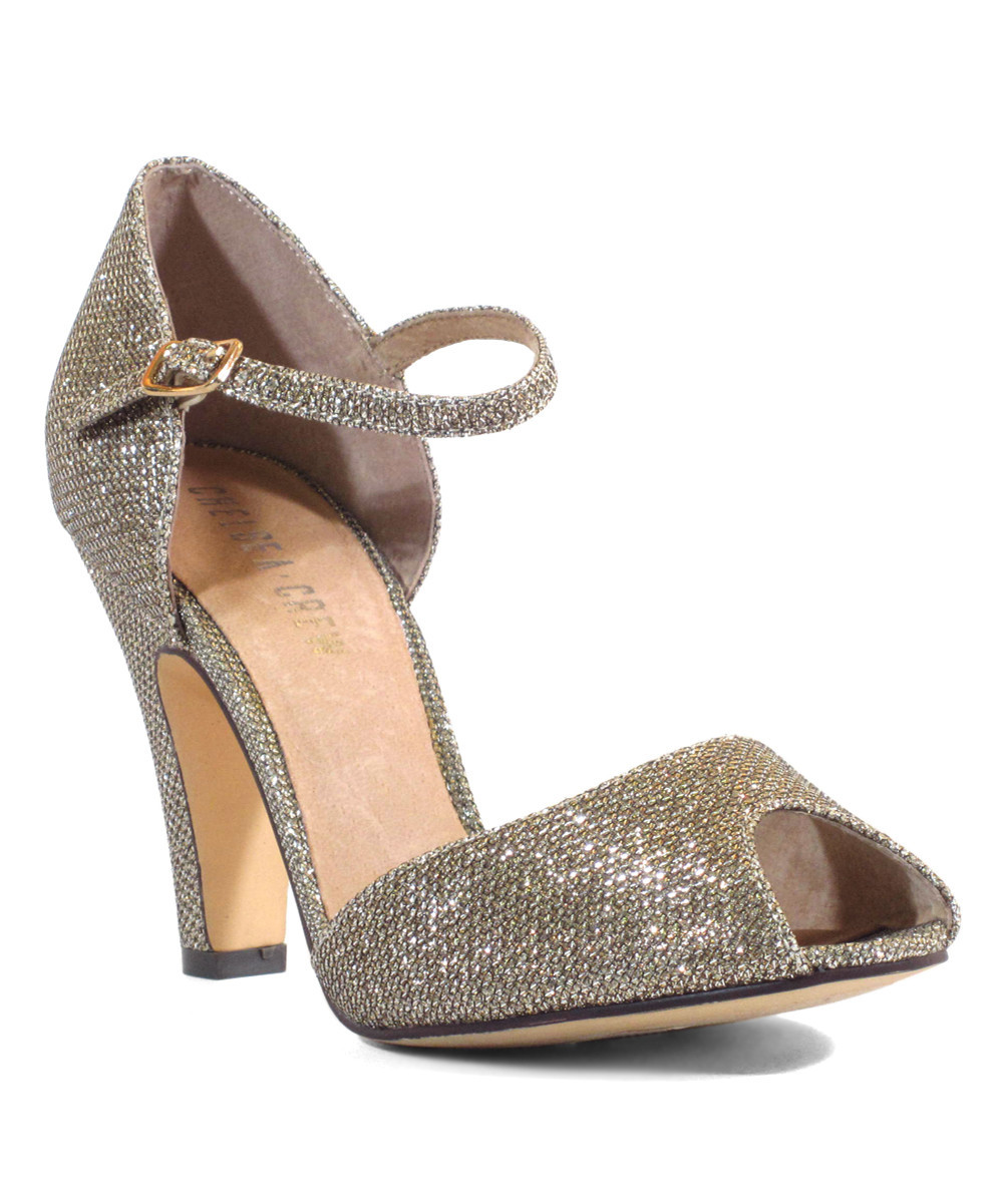 Chelsea Crew Women's Pumps GOLD - Gold Glitter Lulu Pump - Women | Zulily